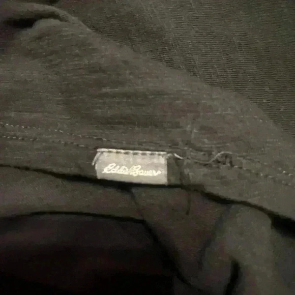 Eddie Bauer Womens 3/4 sleeve criss cross/key hole black shirt, size Small  XXL - Picture 6 of 6